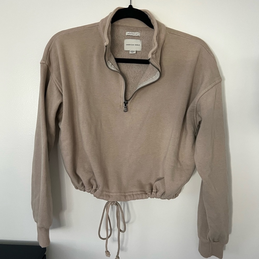 Cropped American Eagle Quarter Zip